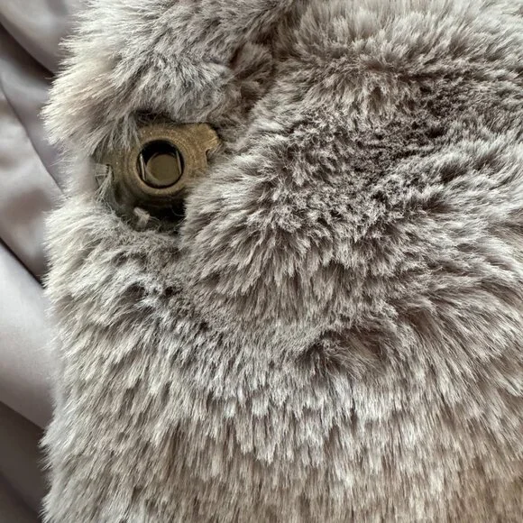 NWT Grey Cozy Soft Fleece Teddy Jacket Size S - Picture 9 of 10